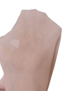 Franclia Áo sơ mi nữ thanh lịch màu hồng nhạt chất liệu chiffon nhăn, cổ trắng, tay ngắn, dáng rộng. - Hồng - Xem 6