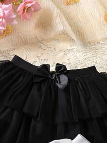 女婴薄纱裙，派对礼服，节日庆典，摄影道具 - 黑與白 - 查看 5