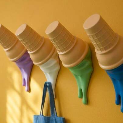 Joivida 1 Mặt dây chuyền hình kem in 3D, đồ chơi giảm căng thẳng, đồ trang trí treo tường, mô hình trang trí ngày lễ