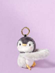 1PC Cute Hugging Animal Penguin Keychain Plush Backpack Charm Doll Plushie Toy Gift For Girls Teens Kawaii Soft Stuffed Animal Decor - 彩色 - 查看 3