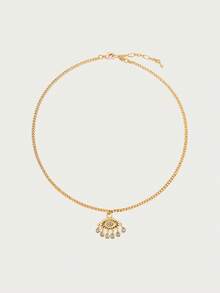 Glisma Women's Pendant Necklace,Premium/Old Money/Classy,18K Gold-Plated,Sexy/Vintage,For Mom/Women/Girl/Mother,Summer/Beach/Prom/Party,Layered/Gemstone/Beaded/Crystals - Yellow Gold - View 9