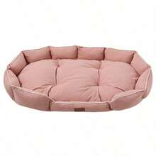 1PC Dog/Cat Bed, Suitable For Small/Medium/Large Dogs, All Season, Scratch & Bite Resistant, Machine/Hand Washable, Soft & Comfortable Fabric, Waterproof & Anti-Slip, Pet Sleeping Mat (Refer To Size Chart In Detail Images) - Beige - View 21