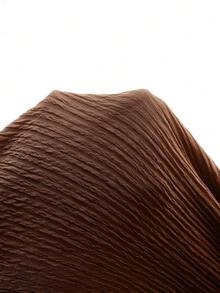 MaterniChic Elegant Solid Color One-Shoulder Mermaid Maternity Dress For Summer - Coffee Brown - View 8