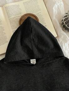 Baby Boy Summer Casual Hooded T-Shirt And Shorts Set - Black - View 6