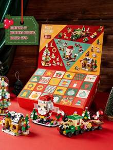 POKOJA LAND Calendario de Adviento de bloques de construcción navideños - Juego de cuenta regresiva de 24 días con minifiguras, regalo creativo de Nochebuena y actividad festiva, decoraciones navideñas - Multicolor - Ver 5