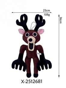 Peluche oficial de alce del juego de terror "99 Nights" - Adorable y espeluznante, mercancía coleccionable para fans y gamers, regalo único para él, regalo de Navidad y cumpleaños para adultos - Multicolor - Ver 8