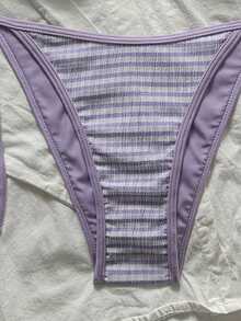 Swim Mod Bikini de 2 piezas con cuello de halter y lazada, para primavera/verano 2026 - Multicolor - Ver 6