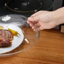 Tapa a prueba de salpicaduras para horno microondas, tapa transparente a prueba de salpicaduras para ollas de horno microondas con asa, cubierta para tazones y platos para el hogar y la cocina - Multicolor - Ver 3