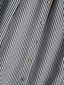 Linhara Plus Size Women's Plaid Round Neck Top And Wide Leg Pants Casual 2 Pieces Set - Black and White - View 3