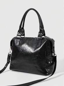 ROMWE Kawaii Túi đeo chéo Love Locomotive Sweet And Cool Wind trong suốt nhiều lớp - màu đen - Xem 5