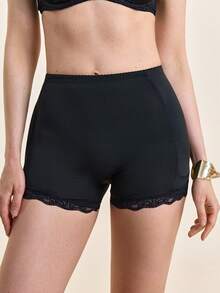 1pc Women's Adjustable Shapewear Short, Butt Lifter, Tummy Control, Padded Underwear With Removable Sponge Inserts - Black - View 3