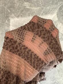 Slaydiva Đầm liền thân dài tay trễ vai ngắn gợi cảm thường ngày dành cho nữ cỡ lớn mùa Xuân/Hè 2026. - màu nâu - Xem 7