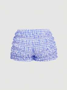 SHEIN MOD 2 chiếc quần short nữ Kawaii thắt nơ xếp ly siêu ngắn, trang phục quỷ, trang phục gợi cảm, bộ đồ, quần short ống rộng, quần áo nữ - Nhiều màu - Xem 8