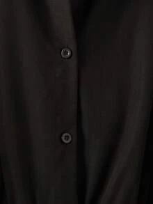 GlowEve CURVE 大码简约百搭高腰精致连衣裙 - 黑色 - 查看 5