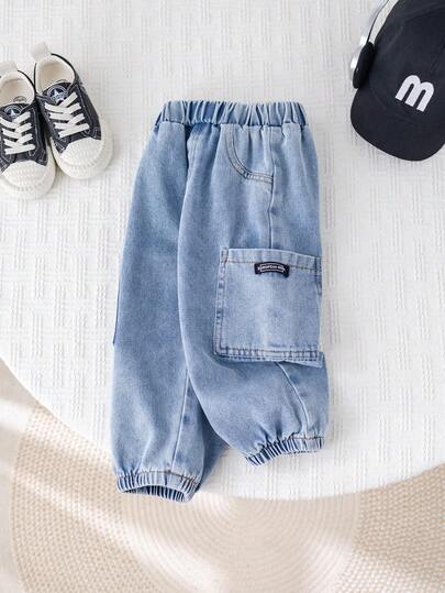 SHEIN Baby Jungen Lässiger Street Chic Jeans