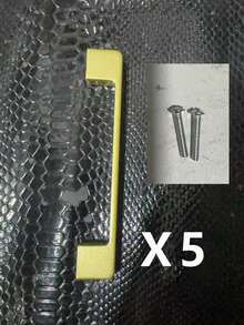 1 tay nắm tủ màu vàng mờ đơn giản, tay nắm ngăn kéo tủ bếp bằng hợp kim nhôm nguyên khối, phụ kiện nội thất kèm ốc vít. - Vàng - Xem 15