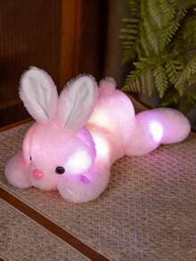 POKOJA LAND Đồ chơi nhồi bông hình thỏ phát sáng dễ thương - Một chú thỏ nhồi bông mềm mại và đáng yêu có đèn phát sáng, cao 13,78 inch | Được làm từ polyester, với màu sắc nhẹ nhàng, nó mang lại cảm giác thoải mái kỳ diệu vào ban đêm. Đây là món quà lý tưởng cho trẻ em và những người yêu thích thỏ, và là món quà Giáng sinh hoàn hảo. Đồ chơi tạo cảm giác thoải mái ban đêm | Đồ chơi mềm mại | Chức năng phát sáng, Đồ chơi thỏ mùa xuân đến hè, Quà tặng Phục sinh - Nhiều màu - Xem 10