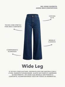 Daynim Jeans de cintura alta y pierna ancha - Azul lavado medio - Ver 9