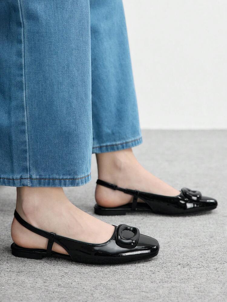 CUCCOO BIZCHIC Women's Casual Soft Bottom Slip-On Square Toe Shoes, Suitable For Spring And Autumn