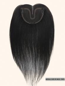 ZERO-NET 16英寸 6*6 大面积覆盖女士真人发片，佩戴方便，直发带刘海，适合头发稀疏者。 - SNatural - 查看 2