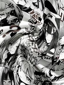 ROMWE Áo thun ngắn tay in hình hoạt hình dễ thương, phong cách cổ điển, retro, hình cô gái anime dành cho nữ. - màu đen - Xem 3