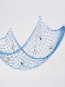1 Piece Large Jute Fish Net Wall Hanging Decoration Natural Fiber Rustic Coastal Nautical Theme Decor For Mermaid Pirate Underwater Hawaiian Luau Beach Party Summer Backdrop Room Decor Home Wall Art DIY Decor - Multicolor - View 5