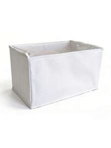 1/2PCS Covered Clothing Storage Box, Wardrobe Fabric Foldable Visible Window Clothing Storage Box, Household Drawer Style Denim Storage Box - Beige With Lid - View 9