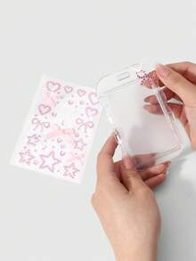 ROMWE Kawaii 1款创意简约甜美精致百搭的高品质软陶水钻吊坠，镶满钻石，闪亮音符，PVC材质，可DIY钻石饰品，赠送织带蝴蝶结、星形爱心水钻贴纸、亚克力透明蕾丝滑动卡套、校园卡套、旅行卡套、交通卡套、星形卡兔、钥匙扣配件、包包挂件，适合上班族、学生、派对爱好者、日常佩戴、节日礼物。 - 粉色-135 - 查看 8