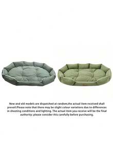 1PC Dog/Cat Bed, Suitable For Small/Medium/Large Dogs, All Season, Scratch & Bite Resistant, Machine/Hand Washable, Soft & Comfortable Fabric, Waterproof & Anti-Slip, Pet Sleeping Mat (Refer To Size Chart In Detail Images) - Beige - View 12