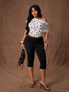Rustia Quần skinny co giãn dáng lửng, đa năng, cỡ lớn, thoải mái. - Xám - Xem 5