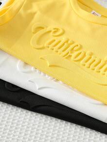 Cozy Pixies 3件套男童字母图案针织柔软圆领无袖背心套装 - 彩色 - 查看 6