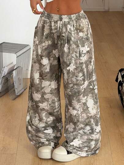 Coolane Women's Fall Streetwear Fashion Casual Vintage Corduroy Textured Long Pants