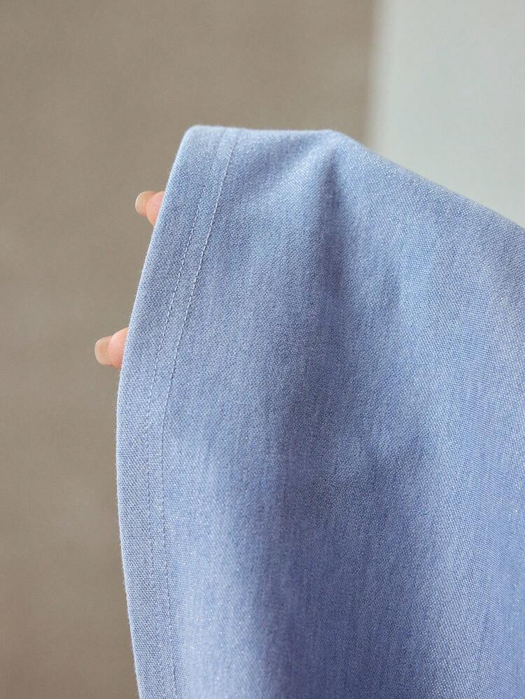 NEW SUMMER RUCHED ASYMMETRIC NECK SLEEVELESS BLUE TANK TOP, FITTED STYLISH TOP