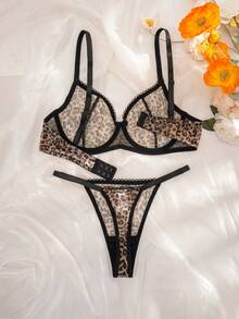 Bare Chapter 2pcs Women's Printed Wire-Free Soft Cup Bra Set - Multicolor - View 2
