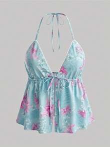 Sundraya Áo camisole nữ mùa hè mới, kiểu dáng ngọt ngào, gợi cảm, hở lưng, dây mảnh, buộc dây, ôm sát, đa năng. - Nhiều màu - Xem 3