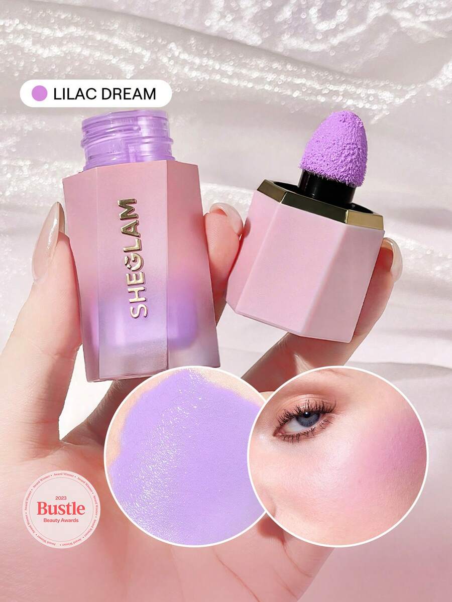 SHEGLAM Color Bloom Liquid Blush-Lilac Dream Rare Brand Beauty Makeup Face Paint Cosmetic For Women Girls Perfect For Spring Summer Ideal For Y2K Fancy Fashion Suitable For Birthday Mother'S Day Gift Rave Party Ready Best Color - Lilac Dream - View 1