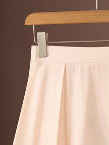 EMERY ROSE 大码优雅印花撞色半身裙 - 彩色 - 查看 3