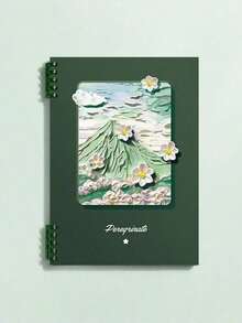 1 PC A5 Size Thick Loose-Leaf Notebook Oil Painting Scenery Coil Student Notebooks 60 Pages Cute Notebook With Detachable Pages For School, Journaling, School Supplies,Back To School - Multicolor - View 10