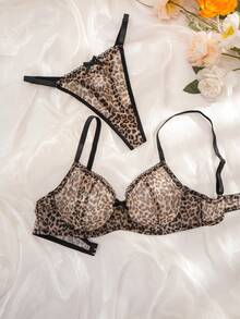 Bare Chapter 2pcs Women's Printed Wire-Free Soft Cup Bra Set - Multicolor - View 6