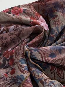 ROMWE Hippie 女士印花露肩喇叭袖上衣 - 彩色 - 查看 3