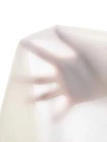 LYSMO 女士纯色深V领荷叶边性感吊带背心 - 淡黃色 - 查看 9