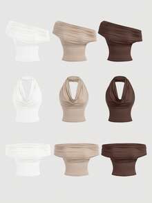 SHEIN MOD 3PCS Women Tank Tops & Camis - Multicolor - View 12