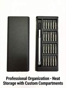 一套24合1迷你磁性精密螺丝刀套装，碳钢材质，现代家居磁性螺丝刀套装，小型螺丝刀套装，父亲节礼物，必备家用工具（星形、Y形、梅花形、三角形、十字形、一字形、U形、六角形），适用于眼镜、笔记本电脑、智能手机、手表、玩具等维修 - 多色 - 查看 4