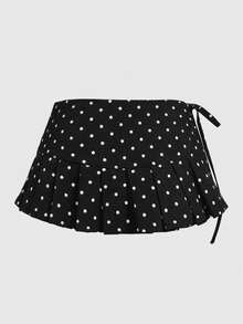 ROMWE Anime 1 chiếc phụ kiện thắt eo kiểu Y2K Baddie Kawaii Sweet Retro Plaid Polka Dot Wing Note sản xuất hàng loạt, thích hợp cho sinh viên, mua sắm, hòa nhạc, v.v. - Màu đen carbon - Xem 2