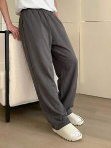 DAZY Quần dài mặc nhà màu xám xếp ly dành cho nam, thích hợp cho mùa xuân. - Xám - Xem 5