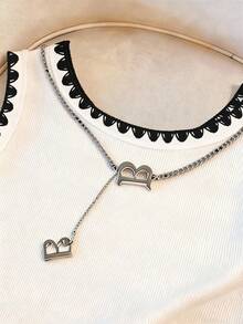 Resyla 2件装女士时尚贝壳边刺绣背心 - 彩色 - 查看 3