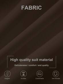 Rafferiza Bộ vest nữ công sở kiểu Pháp tối giản, màu trơn, khóa cài bất đối xứng, ôm sát người, phù hợp cho công việc hàng ngày và cuộc sống chuyên nghiệp. Bộ vest mới dành cho nữ. - màu nâu - Xem 3