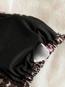 SHEIN Bộ bikini 3 mảnh họa tiết da báo và trắng/đen trơn dành cho bé gái tuổi teen, thích hợp cho kỳ nghỉ. - Nhiều màu - Xem 6