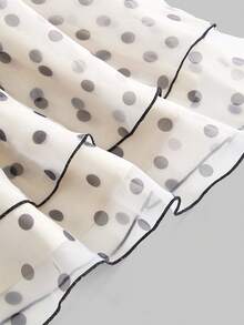 Sweetness 女士复古波点印花甜美迷你连衣裙，蓬蓬公主裙，宫廷风，适合生日、邮轮旅行、优雅派对、毕业典礼、音乐节、新年等各种场合 - 杏色 - 查看 4