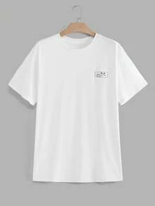 EASEVO Plus Size Men's Letter Print Short Sleeve T-Shirt And Shorts Casual Set - Multicolor - View 9